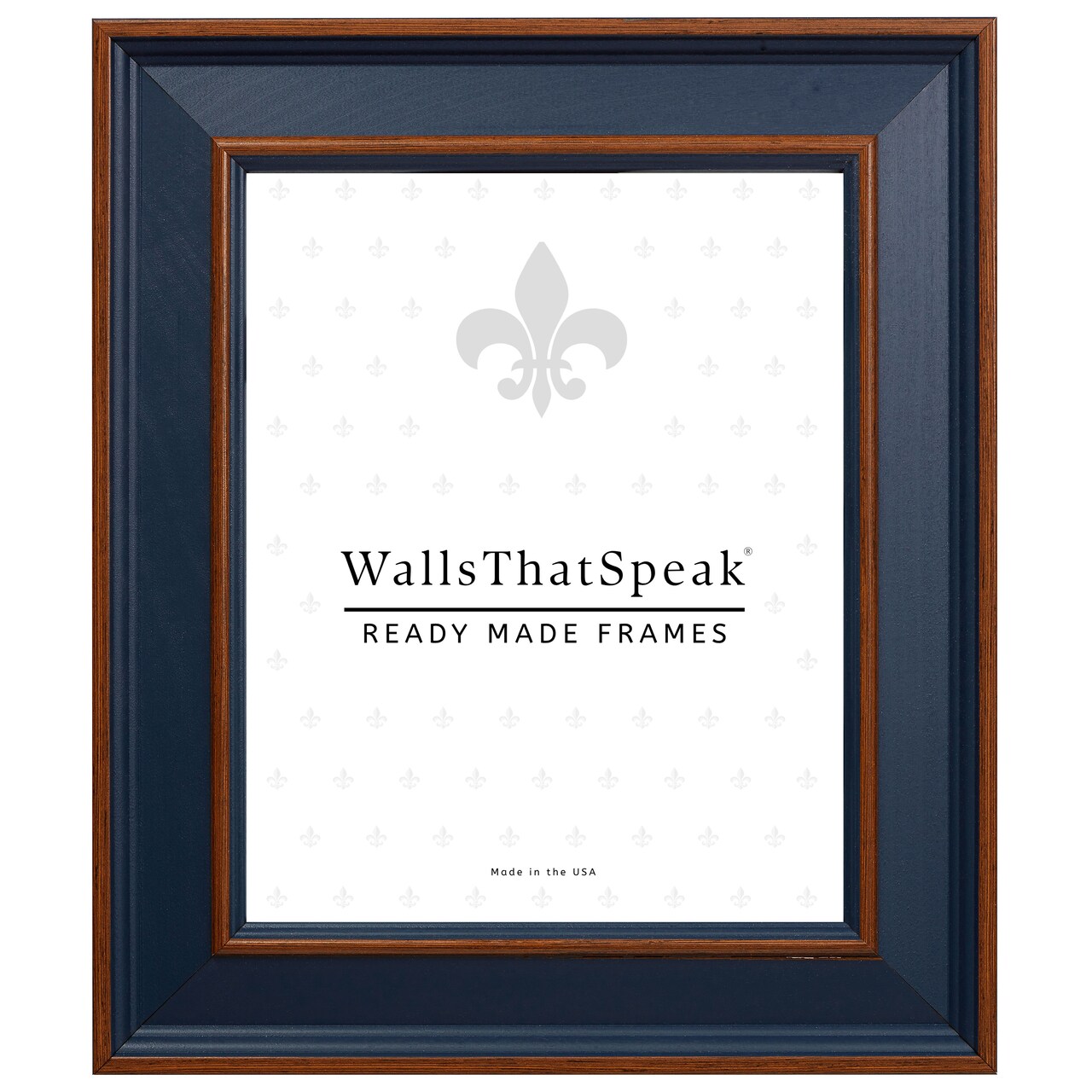 Country Estate 2", Blue Hardwood Picture Frame by wallsthatspeak